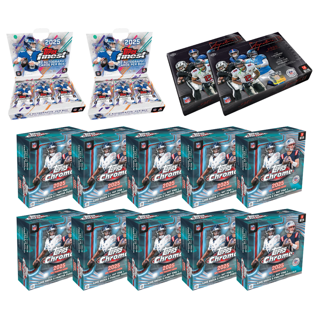BREAK#S67 FRIDAY NFL Mixer 3 - 2025 Chrome Mega (x10), Finest Hobby (x2), Signature Jumbo (x2) Player Break