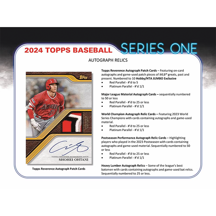 2024 Topps Series 1 Jumbo Baseball Hobby Box