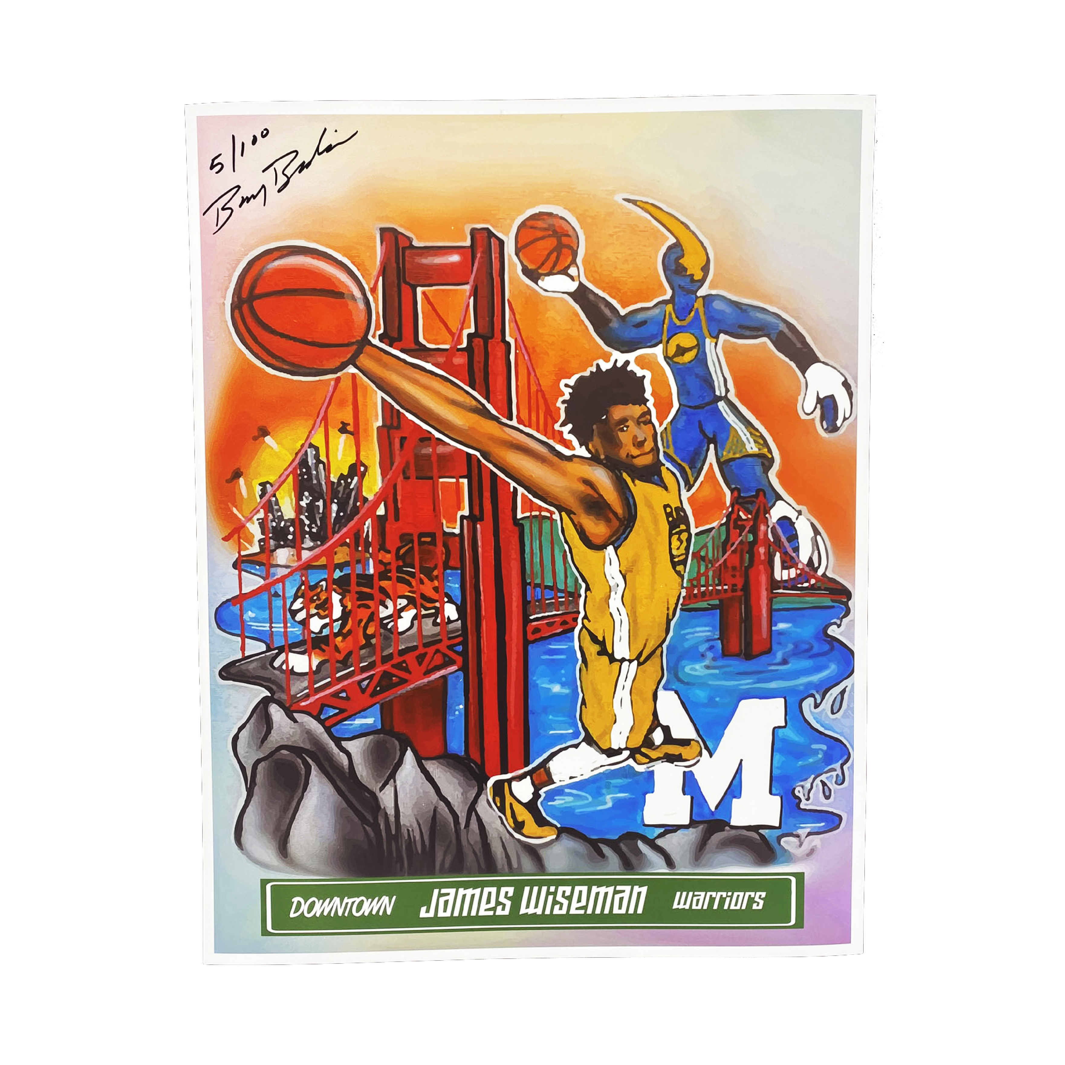 James Wiseman Print - Downtown Warriors - /100
