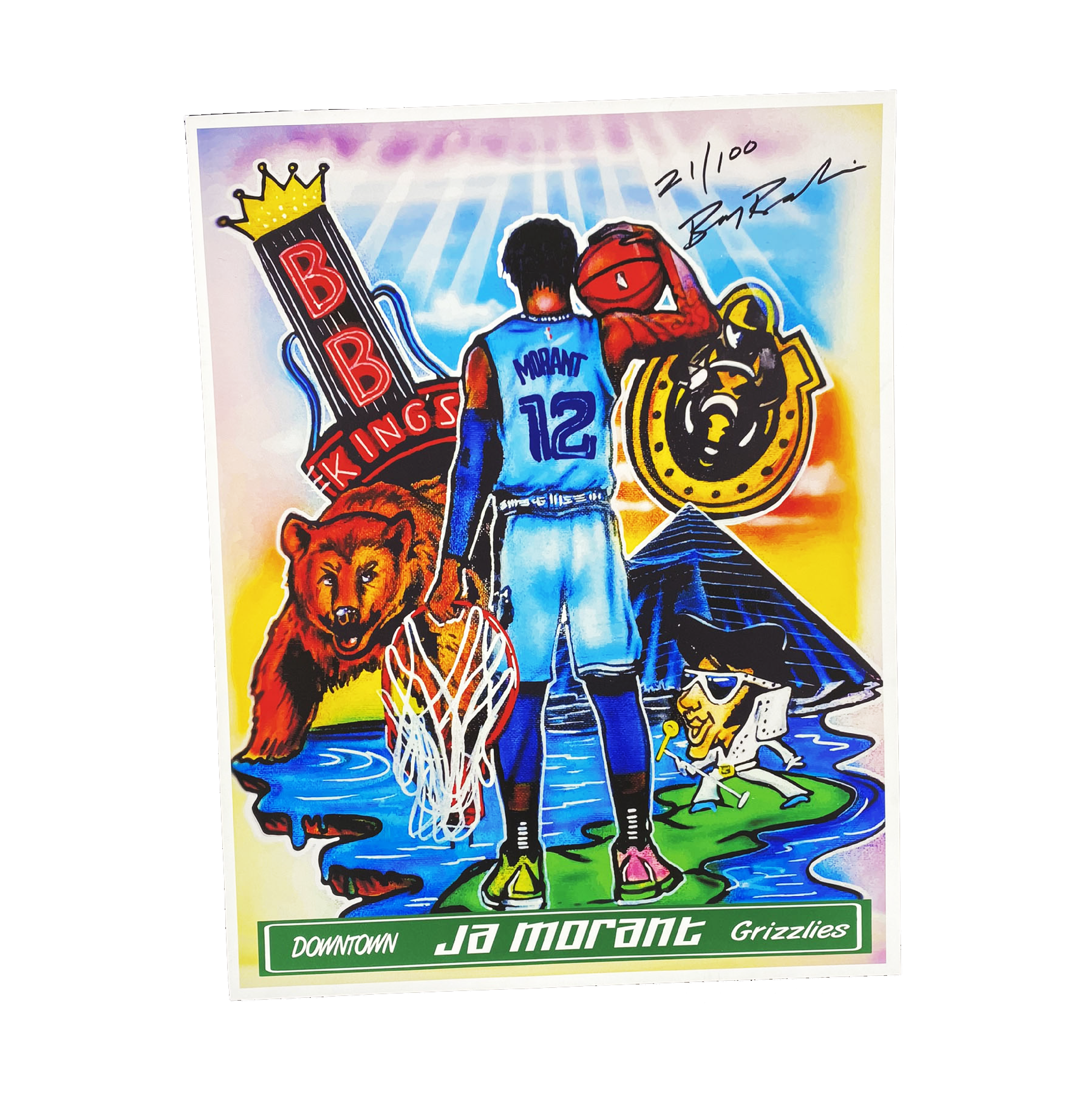 Ja Morant Print - Downtown Grizzlies - /100