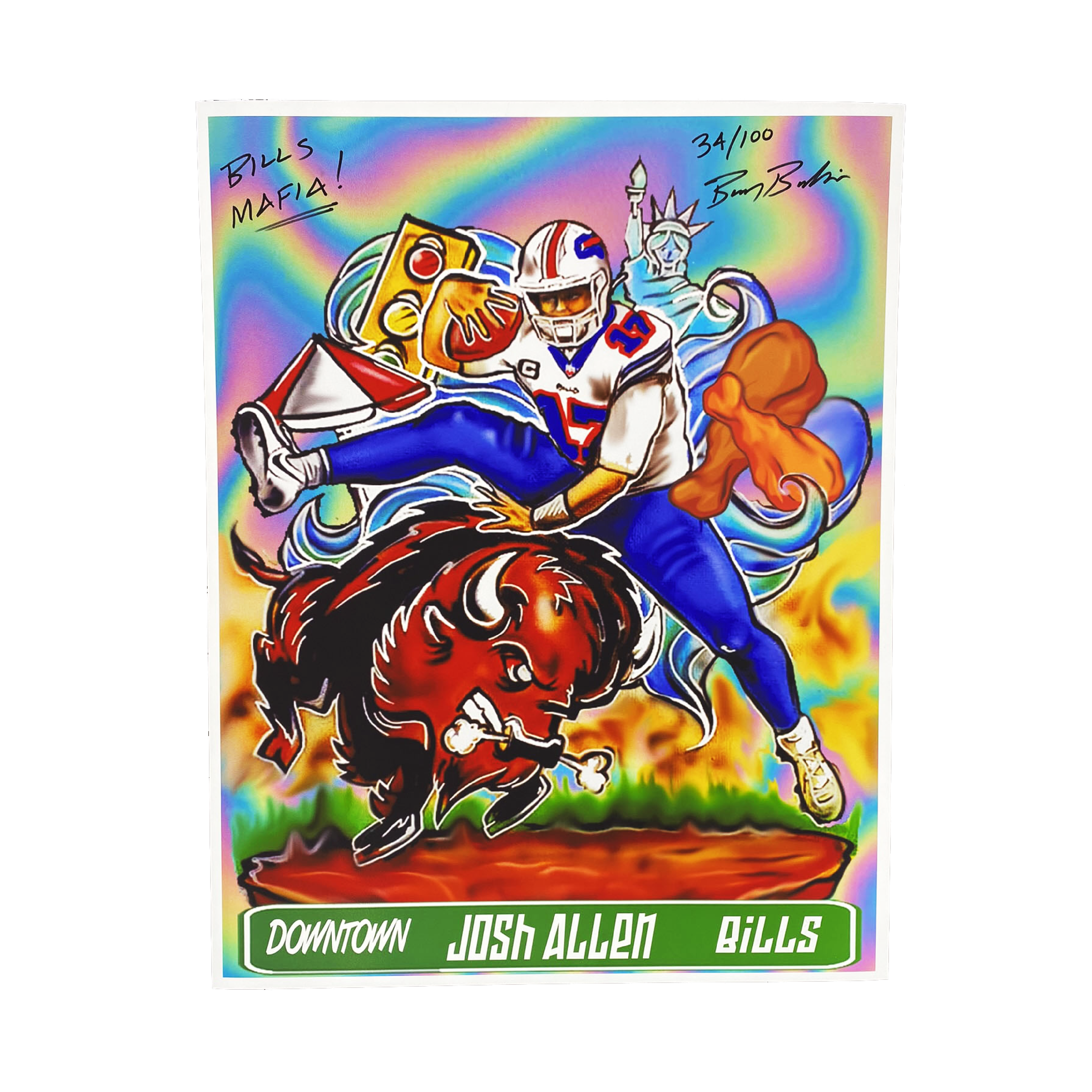 Josh Allen Print - Downtown Bills - /100
