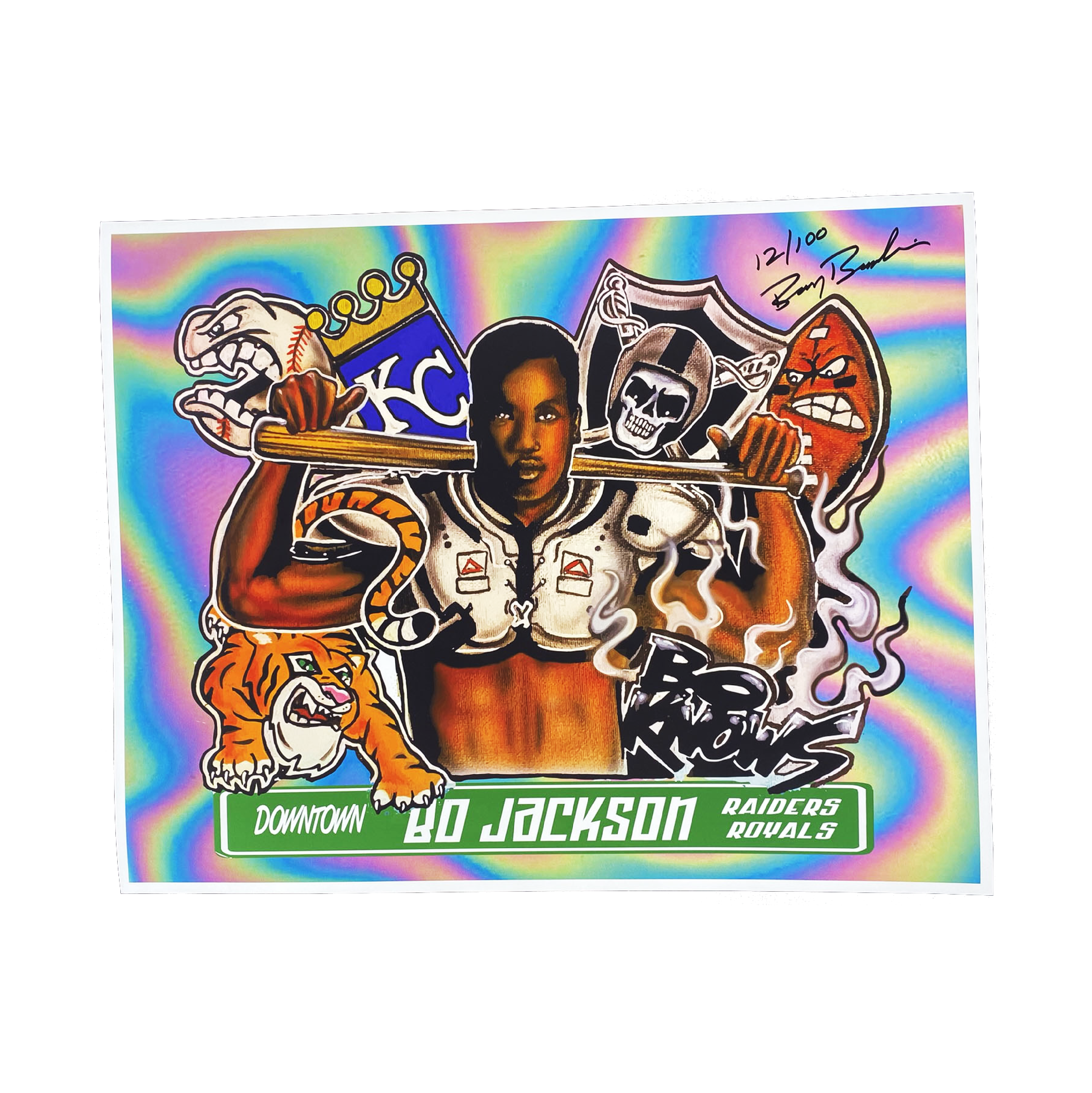 Bo Jackson Print - Downtown Raiders Royals - /100